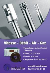 Mesures de vitesse, d�bit, air, gaz