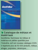 Goodfellow: catalogue de m�taux et mat�riaux