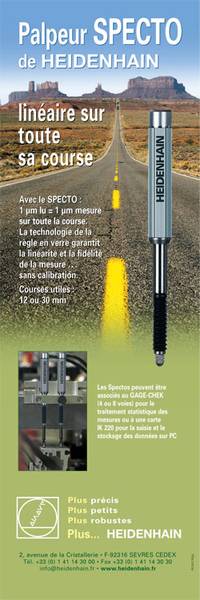 Palpeur lin�aire sur toute sa course