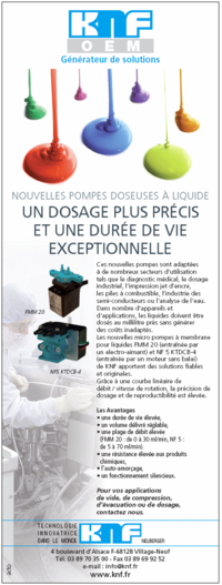Nouvelles pompes doseuses � liquide