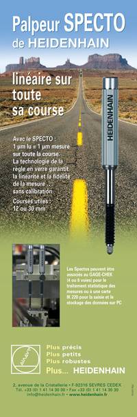 Palpeur lin�aire sur toute sa course