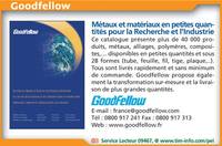 M�taux et mat�riaux pour la recherche