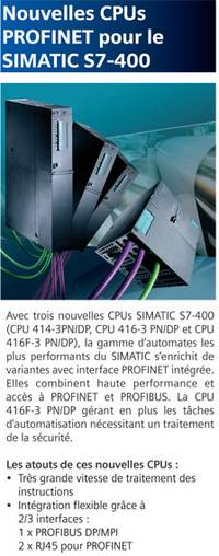 CPUs Profinet pour SIMATIC S7-400