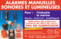 Alarmes manuelles sonores et lumineuses