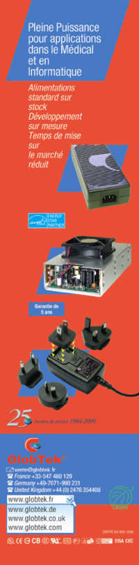 Alimentations standard sur stock