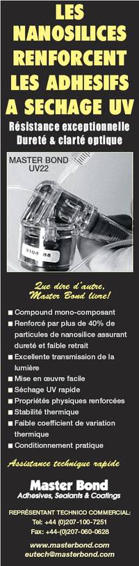 Adh�sifs � s�chage UV renforc�s de nanosilices