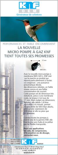 La nouvelle Micro Pompe � Gaz KNF