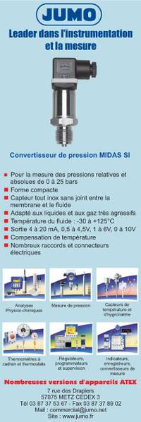 Convertisseur de pression Midas SI
