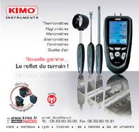 Mesures de terrain: Thermom�tres; Hygrom�tres; Manom�tres; An�mom�tres; D�bitm�tres; Qualit� d'air. Une nouvelle gamme d'appareils de mesures adapt�e au terrain