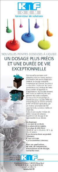 Un dosage plus pr�cis et une dur�e de vie exceptionnelle