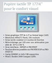 Pupitre tactile TP 177/4" -Confort visuel