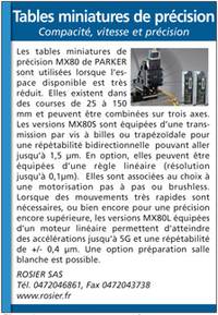 Tables miniatures de pr�cision