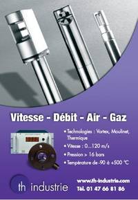 Mesures de vitesse, d�bit, air, gaz