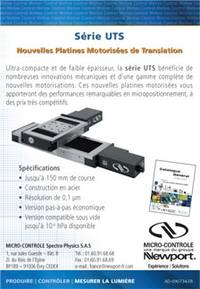 Nouvelles Platines Motoris�es"s�rie UTS"