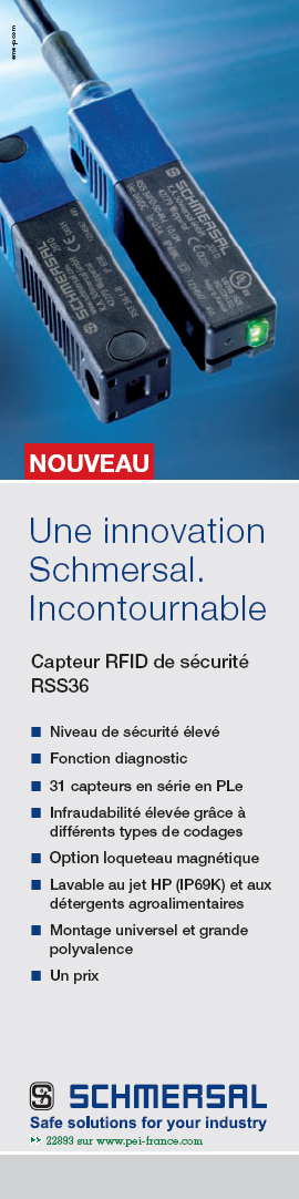 Capteur RFID de sécurité RSS36 avec fonction diagnostic