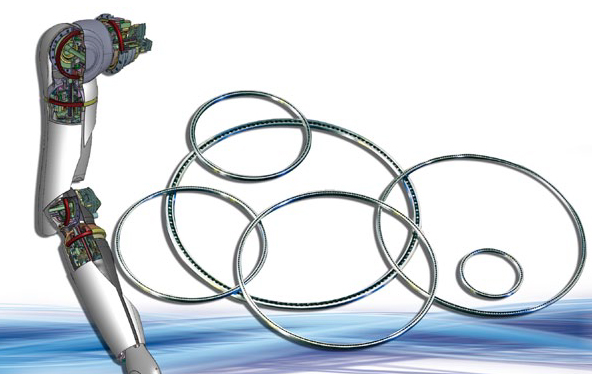 Faciliter l'organisation des points de roulement, optimiser la construction, économiser des éléments de construction : les roulements à faible section Kaydon offrent de nouvelles perspectives pour la disposition des articulations des bras.