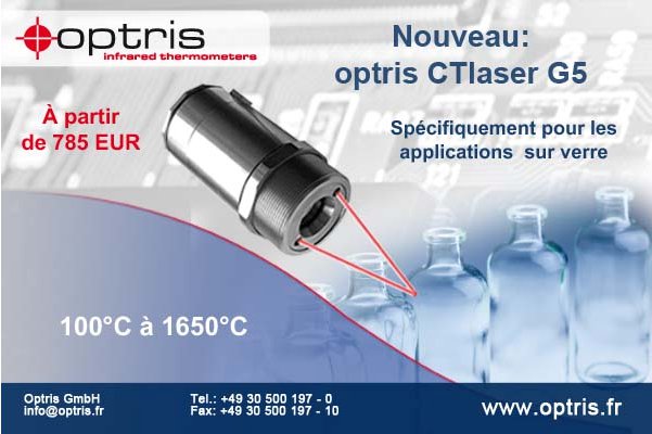 Thermomètre infrarouge pour mesurer le verre
