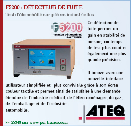 F5200: détecteur de fuite permettant un temps de test plus court