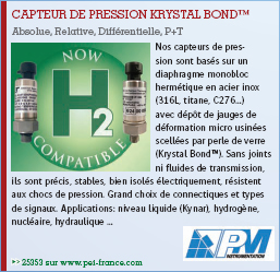 Capteur de pression Krystal Bond