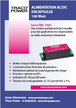 Alimentation AC/DC encapsulée 100 Watt