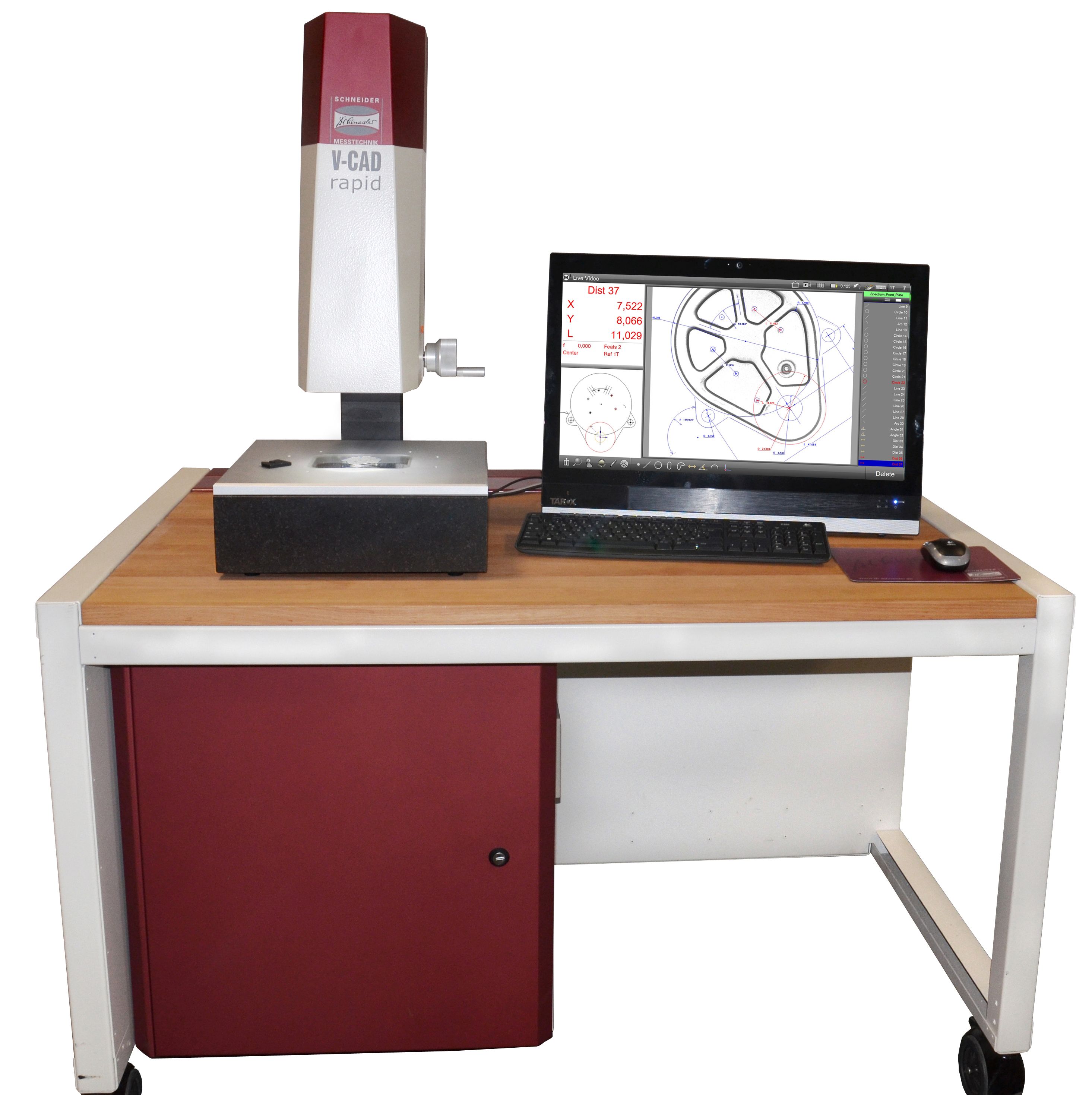 Mesure optique 2D précise, rapide et intuitive