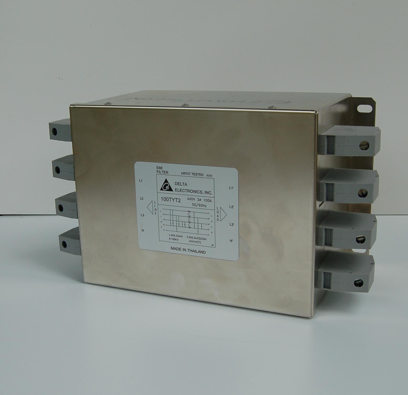 Filtre Antiparasitage Triphasé SCHURTER 480VAC 30A - 240x50x85 Mm, Bornes à Vis