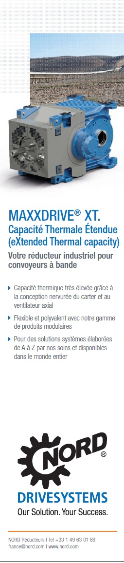 MAXXDRIVE XT de NORD : La nouvelle génération de réducteurs industriels pour convoyeurs à bande haute performance